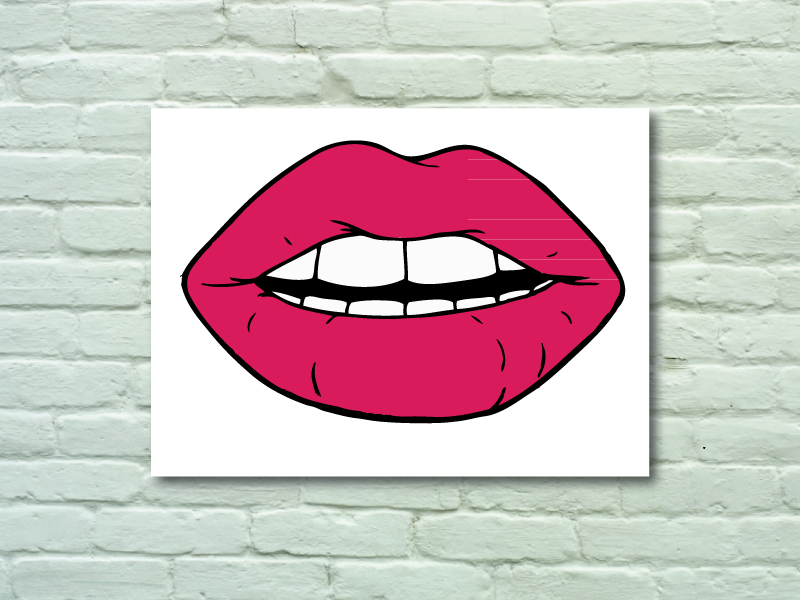 Retro Lips – Wall Art 